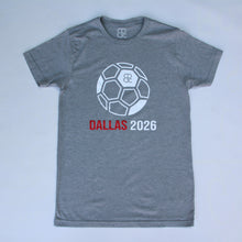 Load image into Gallery viewer, Dallas 2026 - Red and White Soccer Ball Tee - Multiple Color Options