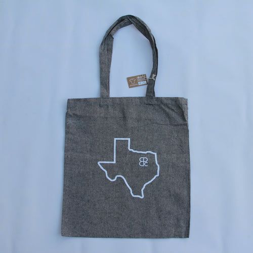 Grey and White Reusable Tote