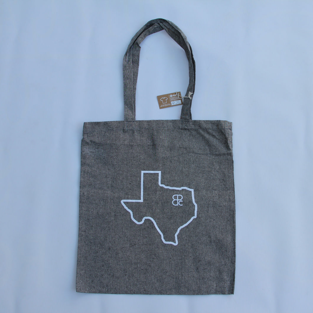 Grey and White Reusable Tote